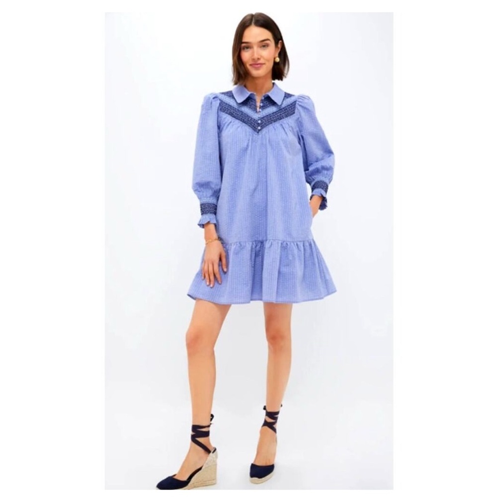 Tuckernuck Pomander Place Blue Seersucker Venice Dress